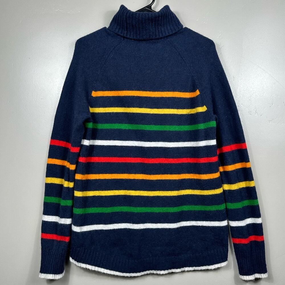 J. Crew Women’s Turtleneck sweater in multistriped Supersoft yarn Size Medium - Picture 3 of 8
